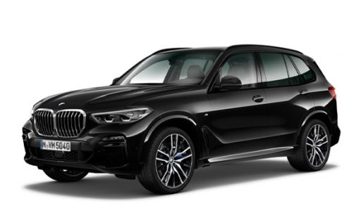 schwarzer BMW x5 vor weißem Hintergrund - Seitenansicht