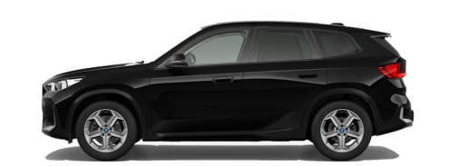 schwarzer BMW iX1 Seitenansicht